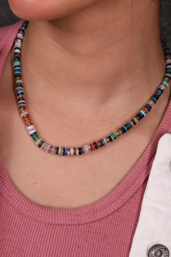 Multi_Heishi_Cut_Natural_Beads_Necklace_For_Women_And_Girls