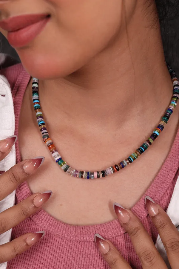 Multi_Heishi_Cut_Natural_Beads_Necklace_For_Women_And_Girls