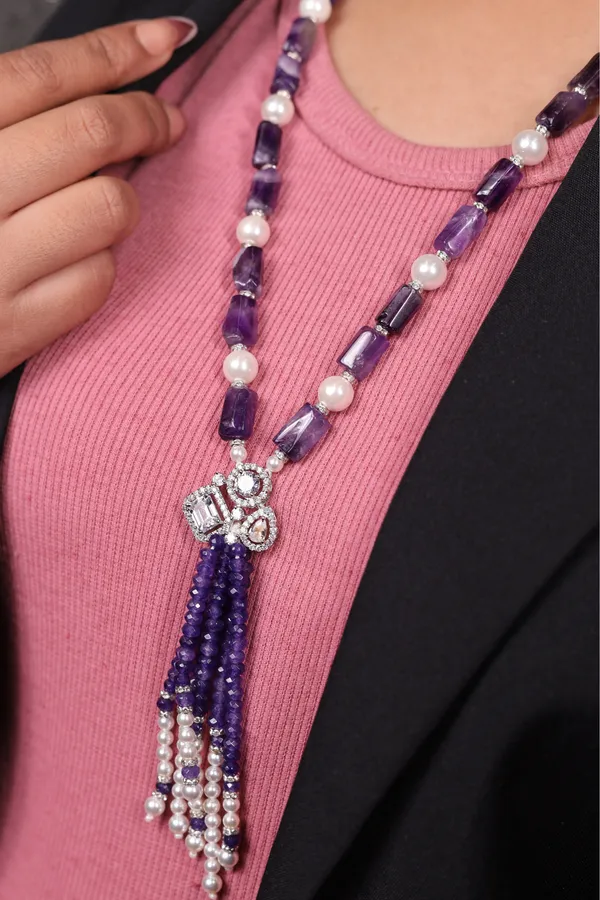 Amethyst_And_Pearl_Contemporary_With_Locket_Necklace_For_Women_And_Girls
