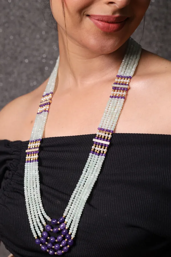 Vibrant_Aqua_And_Purple_Onyx_Beads_Necklace_For_Women_And_Girls
