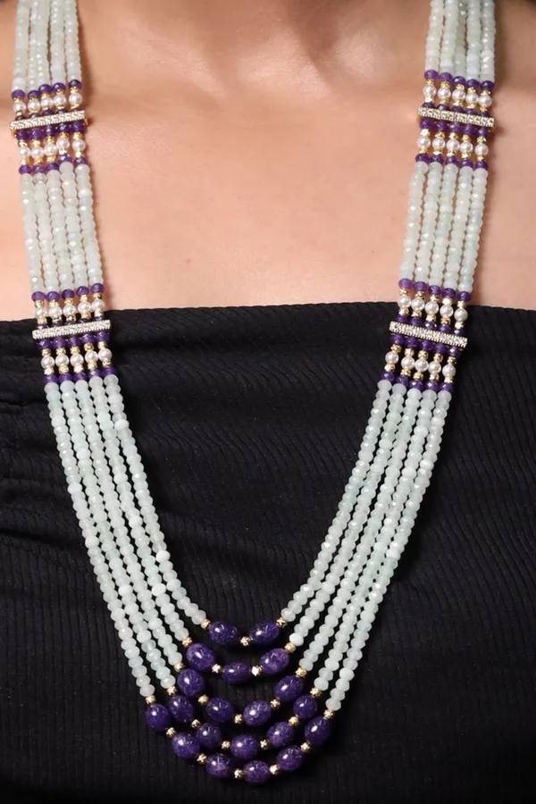 Vibrant_Aqua_And_Purple_Onyx_Beads_Necklace_For_Women_And_Girls