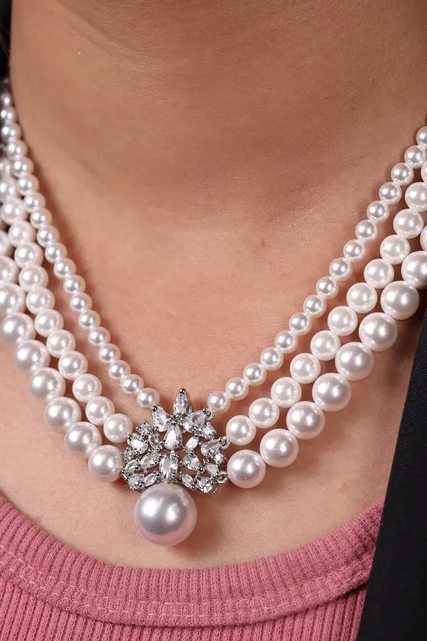 Shell_Pearl_Necklace_With_Pendant_|_8_Mm_6_Mm_And_5_Mm_Beads_For_Women_And_Girls
