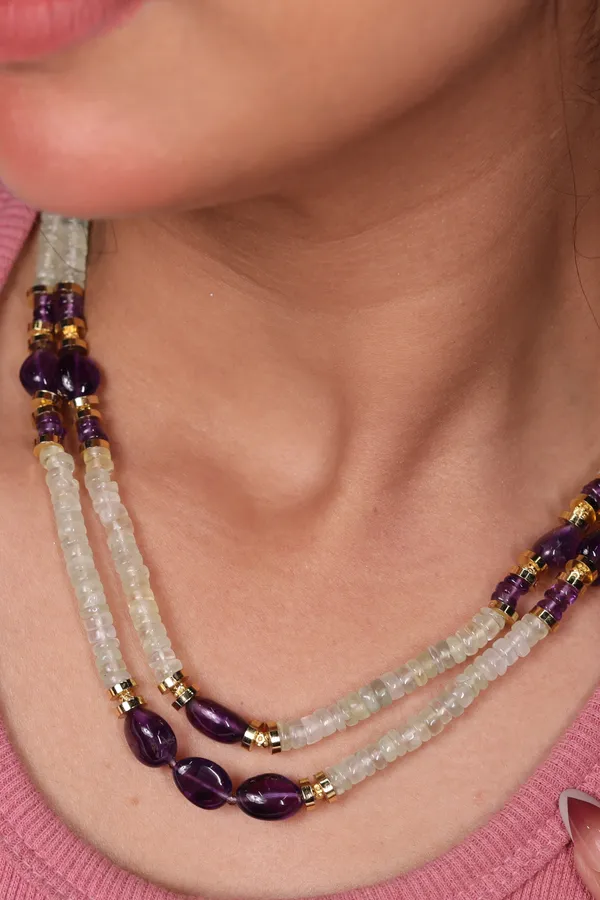 Prehnite_With_Amethyst_Heishi_Beads_Necklace_For_Women_And_Girls