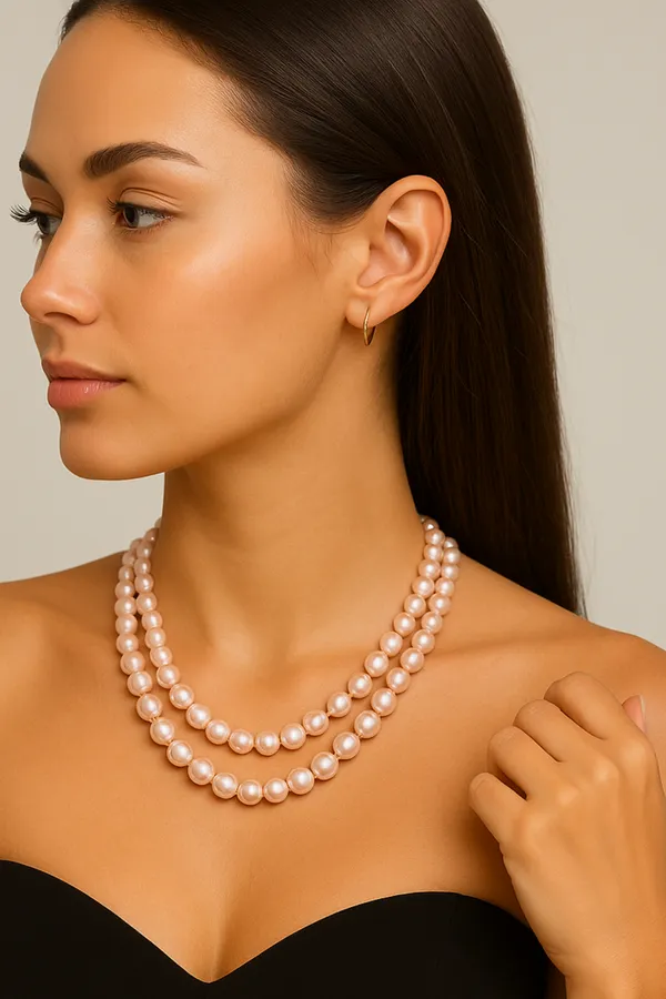Natural_Precious_Pearl_Necklace_|_Elegant_Multi_Strand_Design_For_Women_And_Girls