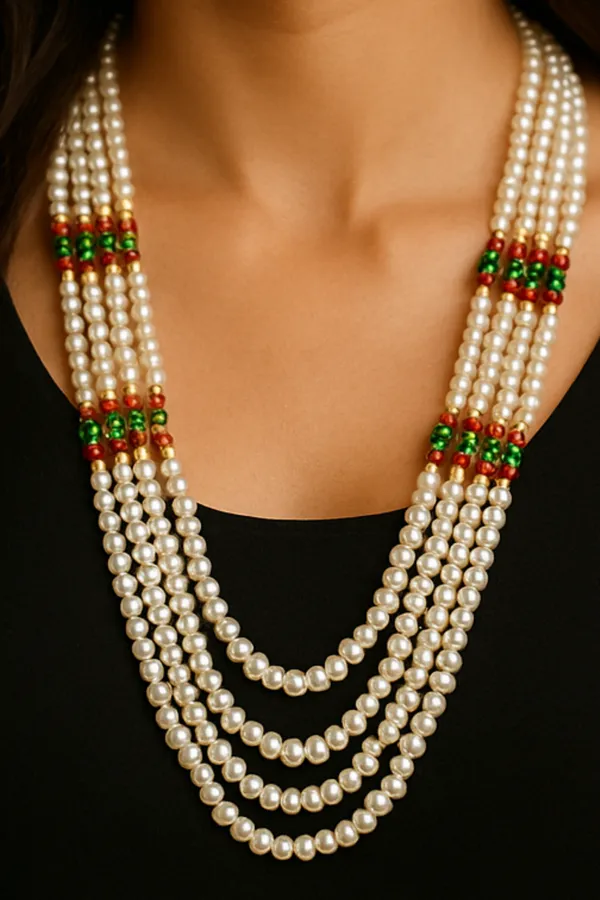 Elegant_Cultured_Pearl_Strings_Necklace_For_Women_And_Girls