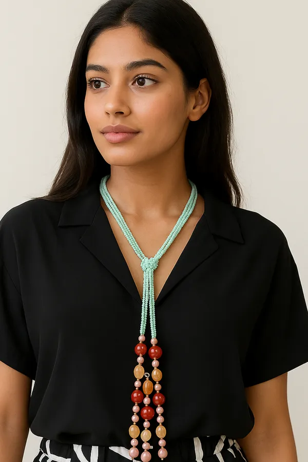 Elegant_Natural_Green_Onyx_Bunch_Strings_Necklace_For_Women_And_Girls