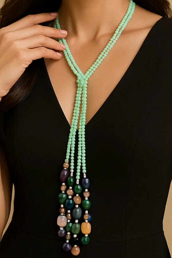 Exquisite_Mint_Green_Onyx_Natural_Bunch_Necklace_For_Women_And_Girls
