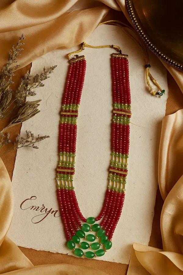 Elegance_In_This_Handcrafted_Ruby_Onyx_Necklace_For_Women_And_Girls