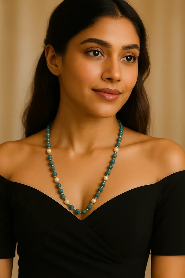 Handmade_Blue_Apatite_Necklace_|_Natural_Stones_And_Pearl_Accents_For_Women_And_Girls