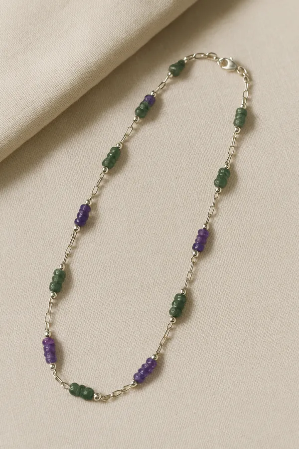 Handcrafted_Gemstone_Silver_Necklace_With_Green_Aventurine_And_Amethyst_For_Women_And_Girls