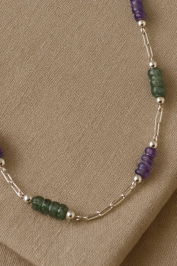 Handcrafted_Gemstone_Silver_Necklace_With_Green_Aventurine_And_Amethyst_For_Women_And_Girls