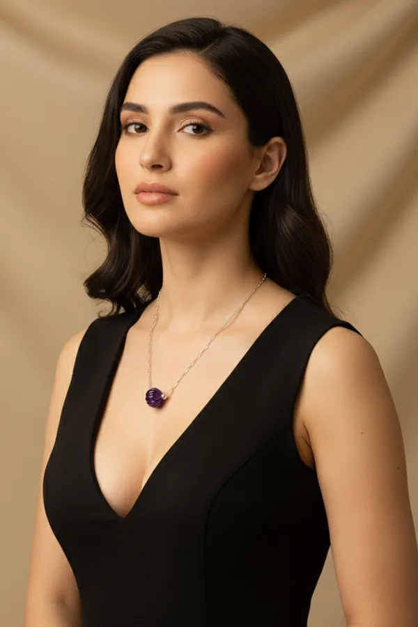 Amethyst_Pendant_Necklace_With_Sterling_Silver_Chain_For_Women_And_Girls