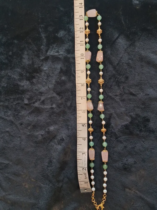 Rose_Quartz_And_Aventurine_Beaded_Necklace