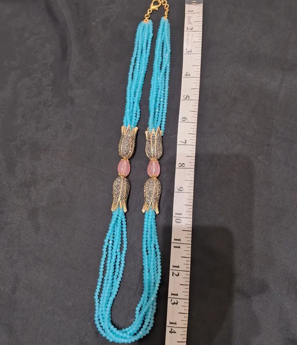Designer_Sky_Blue_Onyx_Beaded_Necklace