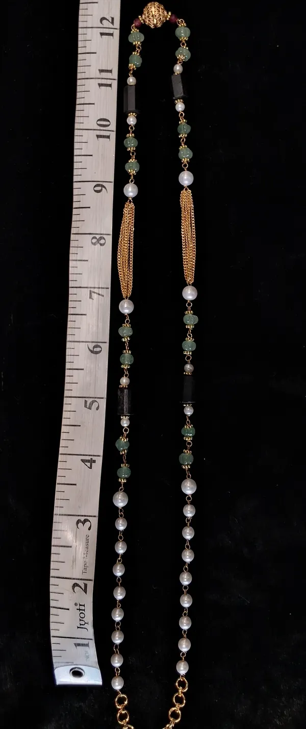 Luxury_Green_Aventurine_Beaded_Necklace_With_Black_Tourmaline_Stones