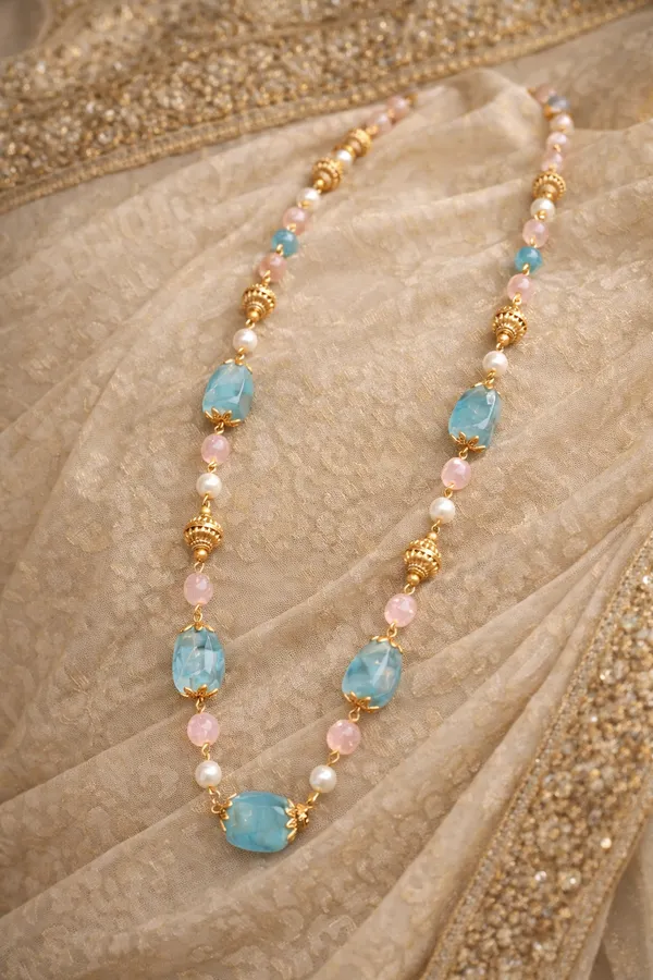 Royal_Turquoise_And_Pink_Melon_Gemstone_Necklace