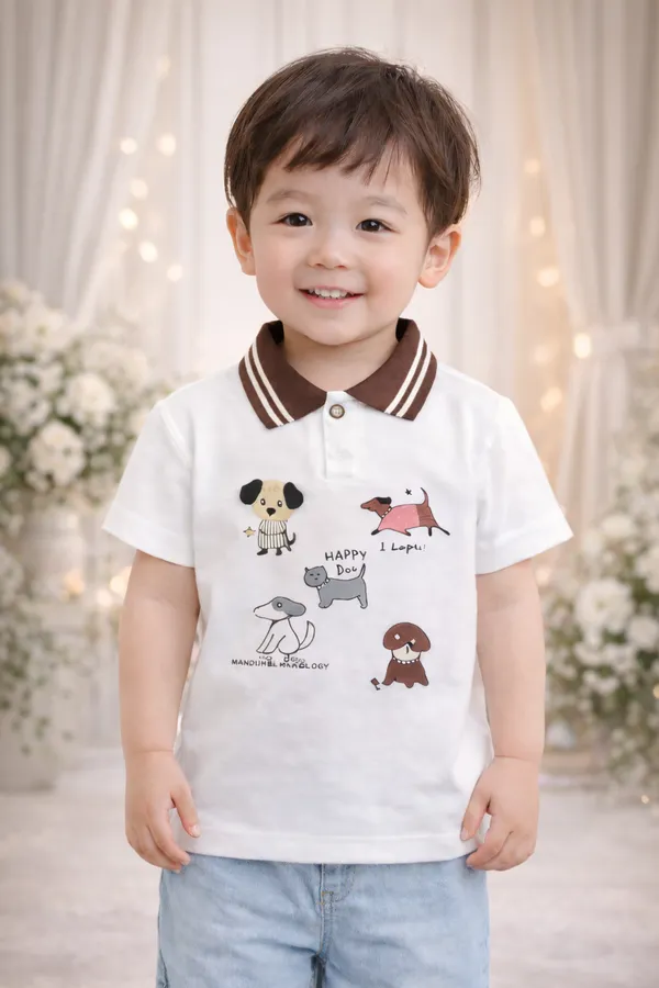 Luxury_Cotton_Polo_T-Shirt_–_Happy_Paws_Edition