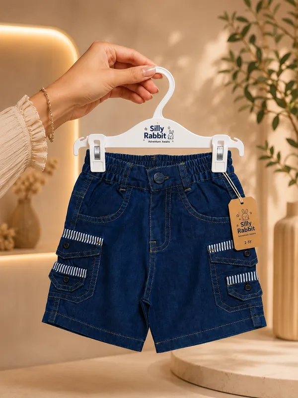 Mini_Captain_Premium_Denim_Stripe_Shirt_&_Shorts_Set