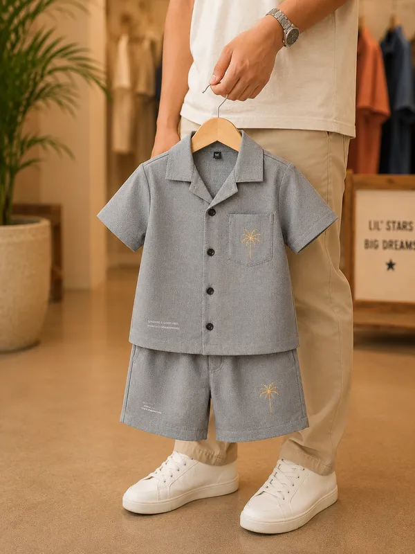 Slate_Palm_Premium_Shirt_And_Shorts_Set