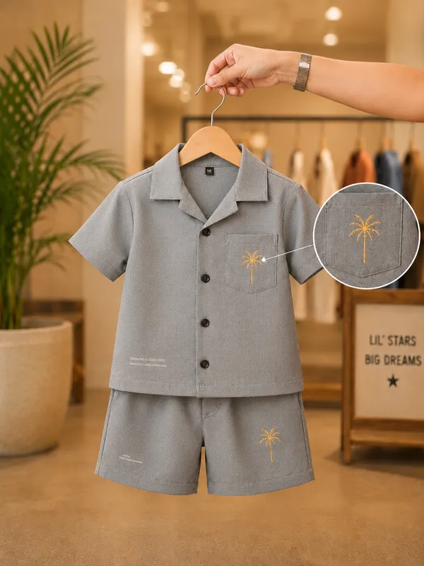 Slate_Palm_Premium_Shirt_And_Shorts_Set