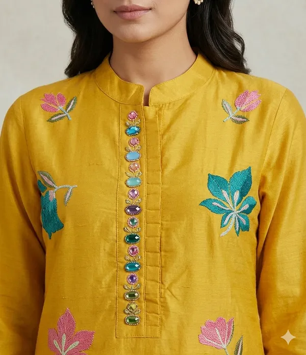 Yellow_Floral_Embroidered_Kurta_Set_With_Dupatta