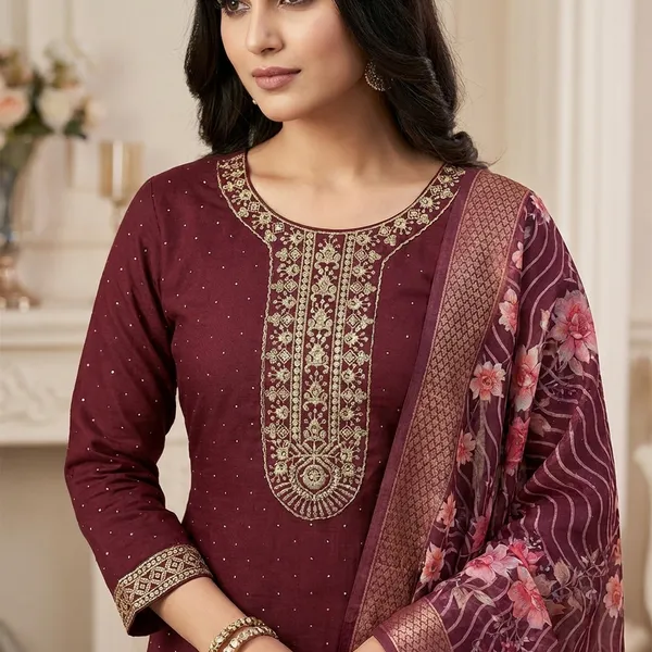 Maroon_Embroidered_Ethnic_Suit_Set_With_Dupatta