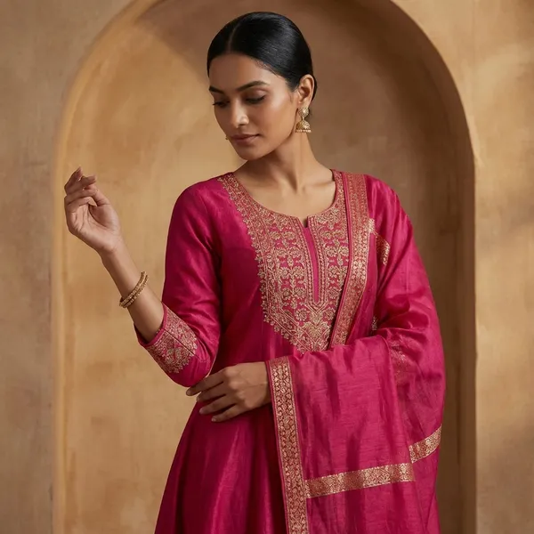 Pink_Anarkali_Suit_Set_With_Golden_Embroidery_Ethnic_Wear_For_Women