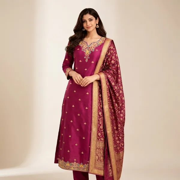 Pink_Embroidered_Ethnic_Suit_With_Floral_Design