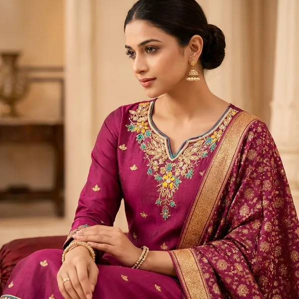 Pink_Embroidered_Ethnic_Suit_With_Floral_Design