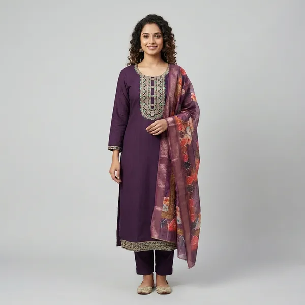 Purple_Embroidered_Ethnic_Suit_Set_With_Dupatta