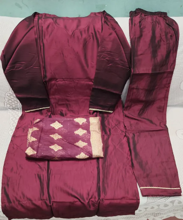 Maroon_Embroidered_Suit_Set_With_Banarasi_Dupatta