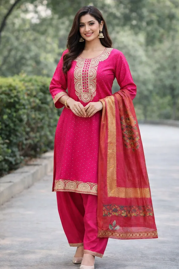 Pink_Georgette_Embellished_Suit_Set_With_Dupatta