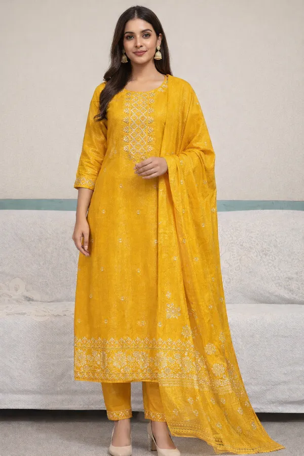 Mustard_Yellow_Embroidered_Ethnic_Suit_Set_With_Dupatta