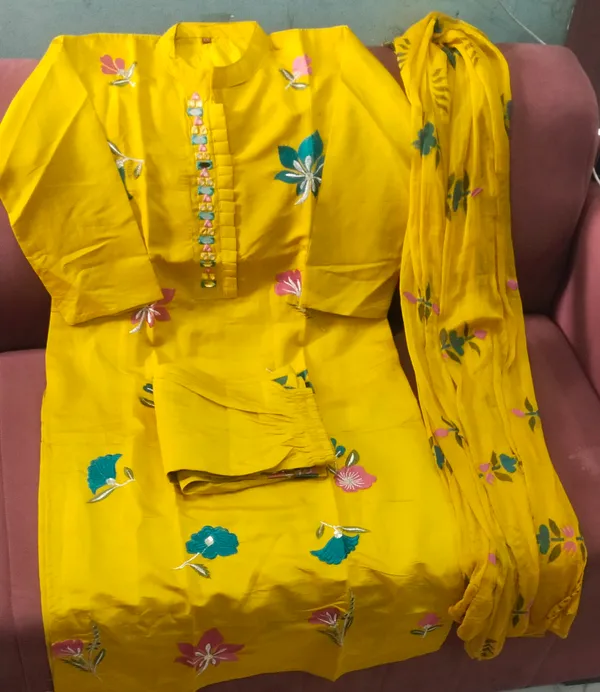 Yellow_Floral_Embroidered_Kurta_Set_With_Dupatta