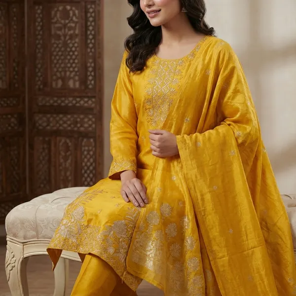 Mustard_Yellow_Embroidered_Ethnic_Suit_Set_With_Dupatta