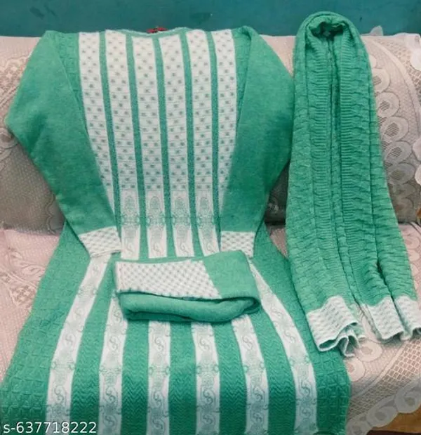 Mint_Green_Cotton_Frock_Suit_With_Bottom_And_Dupatta