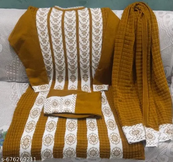 Yellow_Cotton_Beautiful_Frock_Suit_With_Bottom_And_Dupatta