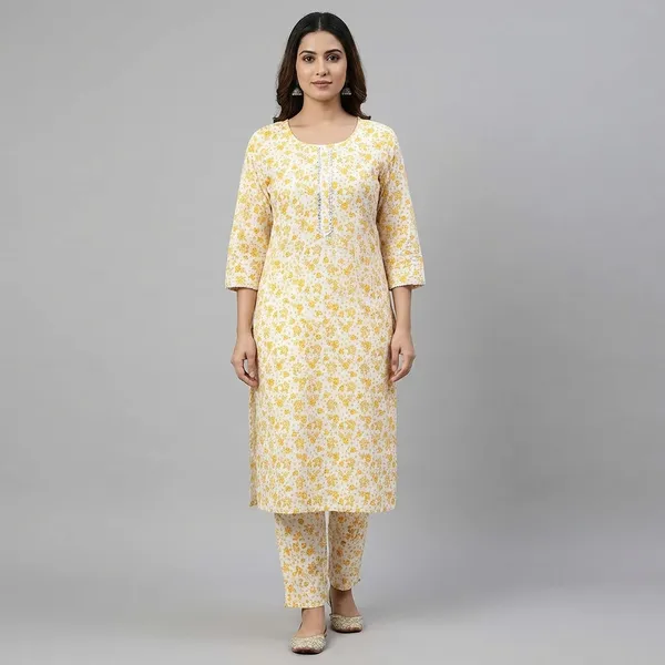 Yellow_Cotton_Kurta_With_Plazzo