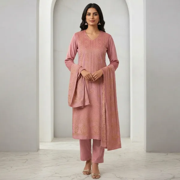 Pink_Beautiful_Kurta_With_Bottom_And_Dupatta