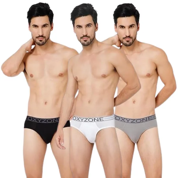 OXYZONE_Men's_Pima_Cotton_Modal_Solid_Brief_with_Sweat-Absorbent_&_Anti-Odour_Fabric,_Lightweight,_Tag-Free,_Breathable_Innerwear_with_Soft_Waistband_-_Pack_of_3