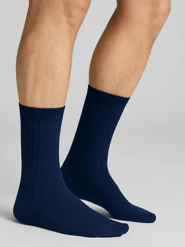 OXYZONE_3_Pair_Combo_Calf_Length_Socks_for_Men,_Mercerized_Cotton_Cushioned_Heel_&_Toe,_Anti_Bacterial_&_Anti_Odour_Socks_Set_for_Sports,_Gym,_Casual_Wear_-_Multicolour