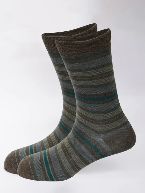 OXYZONE_3_Pair_Combo_Calf_Length_Socks_for_Men,_Mercerized_Cotton_Cushioned_Heel_&_Toe,_Anti_Bacterial_&_Anti_Odour_Socks_Set_for_Sports,_Gym,_Casual_Wear_-_Multicolour