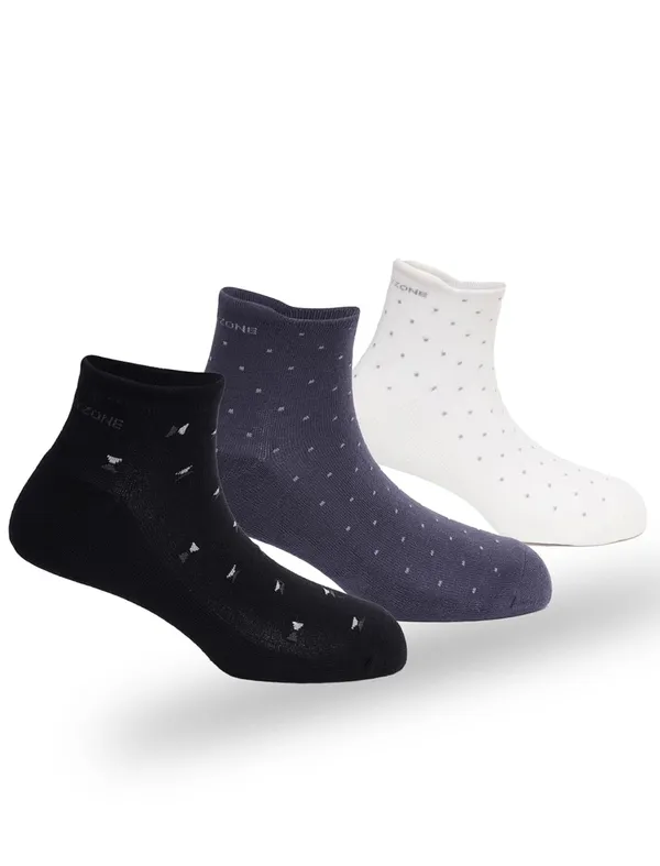 OXYZONE_3_Pair_Combo_Ankle_Length_Socks_for_Men,_Mercerized_Cotton_Cushioned_Heel_&_Toe,_Anti_Bacterial_&_Anti_Odour_Socks_Set_for_Sports,_Gym,_Casual_Wear_-_Multicolour