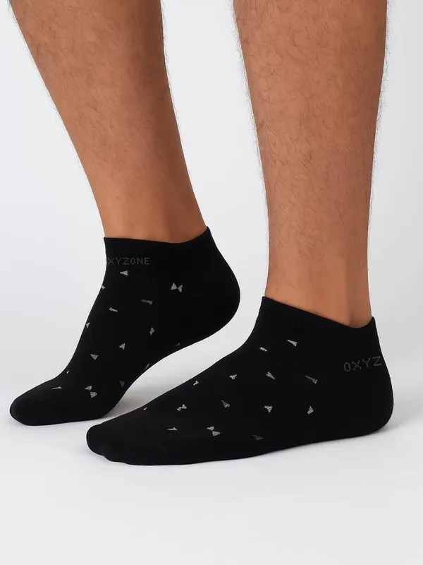 OXYZONE_3_Pair_Combo_Ankle_Length_Socks_for_Men,_Mercerized_Cotton_Cushioned_Heel_&_Toe,_Anti_Bacterial_&_Anti_Odour_Socks_Set_for_Sports,_Gym,_Casual_Wear_-_Multicolour