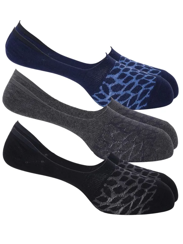 OXYZONE_3_Pair_Combo_Low-Cut_Invisible_No-Show_Socks_for_Men,_Mercerized_Cotton_Cushioned_Heel_&_Toe,_Anti_Bacterial_&_Anti_Odour_Socks_Set_for_Sports,_Gym,_Casual_Wear_-_(Multicolour)