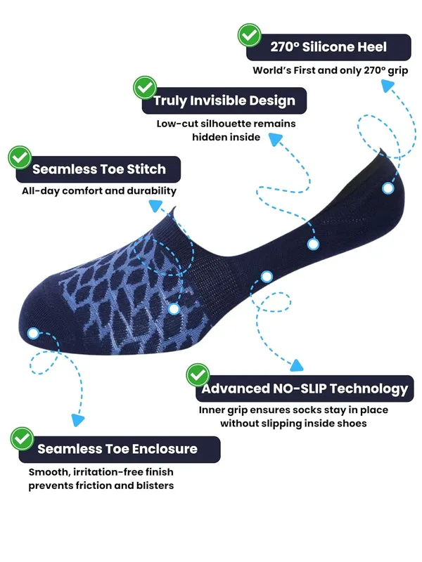 OXYZONE_3_Pair_Combo_Low-Cut_Invisible_No-Show_Socks_for_Men,_Mercerized_Cotton_Cushioned_Heel_&_Toe,_Anti_Bacterial_&_Anti_Odour_Socks_Set_for_Sports,_Gym,_Casual_Wear_-_(Multicolour)