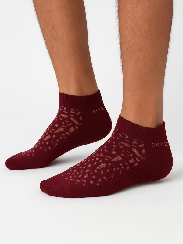 OXYZONE_3_Pair_Combo_Ankle_Length_Socks_for_Men,_Mercerized_Cotton_Cushioned_Heel_&_Toe,_Anti_Bacterial_&_Anti_Odour_Socks_Set_for_Sports,_Gym,_Casual_Wear_-_Multicolour