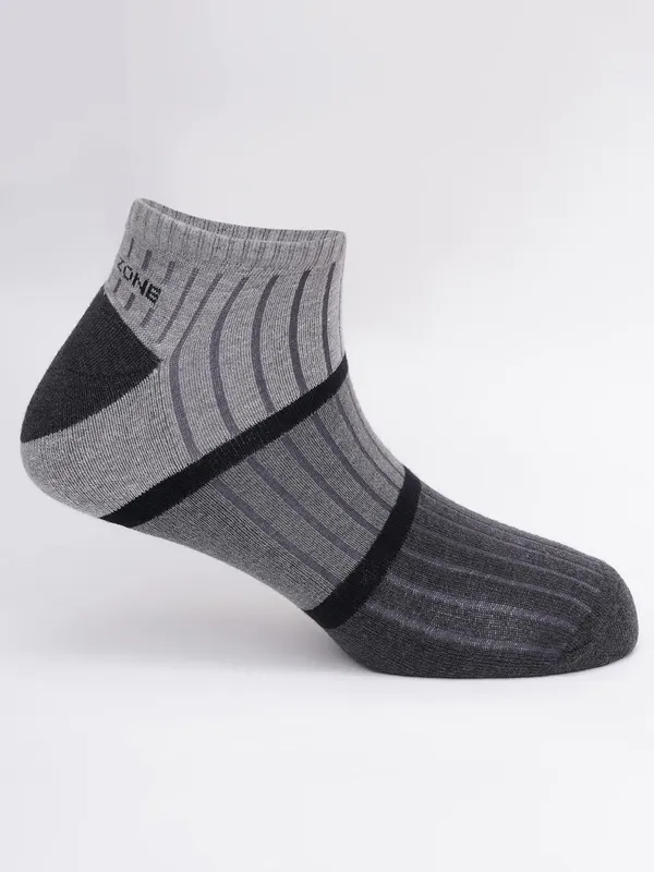OXYZONE_3_Pair_Combo_Ankle_Length_Socks_for_Men,_Mercerized_Cotton_Cushioned_Heel_&_Toe,_Anti_Bacterial_&_Anti_Odour_Socks_Set_for_Sports,_Gym,_Casual_Wear_-_Multicolour