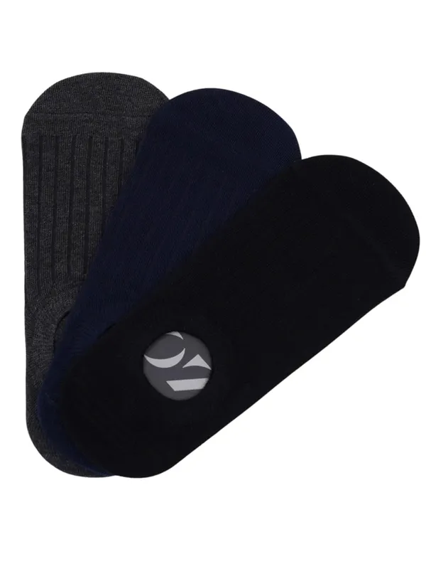 OXYZONE_3_Pair_Combo_Low-Cut_Invisible_No-Show_Socks_for_Men,_Mercerized_Cotton_Cushioned_Heel_&_Toe,_Anti_Bacterial_&_Anti_Odour_Socks_Set_for_Sports,_Gym,_Casual_Wear_-_(Multicolour)