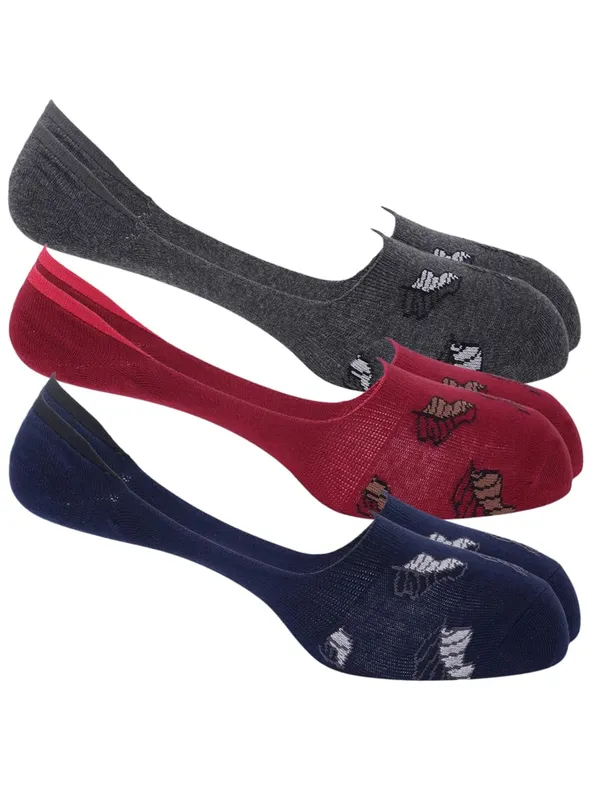 OXYZONE_3_Pair_Combo_Low-Cut_Invisible_No-Show_Socks_for_Men,_Mercerized_Cotton_Cushioned_Heel_&_Toe,_Anti_Bacterial_&_Anti_Odour_Socks_Set_for_Sports,_Gym,_Casual_Wear_-_(Multicolour)